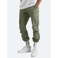 Temu Shein Pantalones Cargo para Hombre Deportes Color Sólido Cordón Multi-Bolsillo - details 9