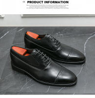 Vestido de cuero Oxford con cordones para hombre, Zapatos de negocios, color sólido, gran tamaño - details 12