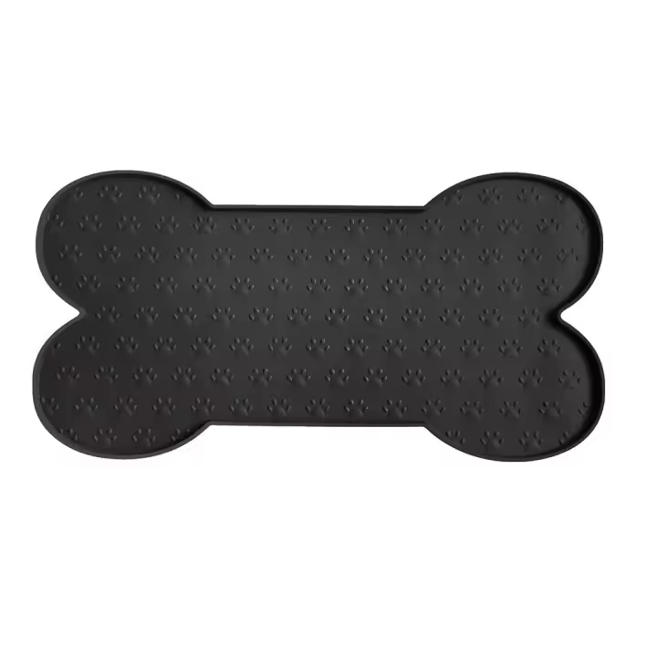 Tapete de silicona duradero para cuenco de perro, tapetes antiadherentes antidesbordamiento para alimentador de gatos, impermeables con borde elevado, mantel individual para mascotas - 1