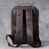 Mochila de Cuero Genuino Crazy Horse Vintage Gran Tela para Hombres para Viajes y Senderismo - details 3