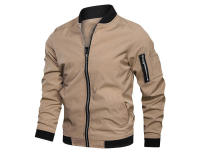 Chaquetas de bombardero con cremallera para hombre, ropa deportiva ajustada con bolsillos, moda Hip Hop, primavera y otoño - details 7