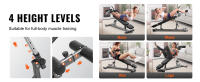 SucceBuy Banco de pesas ajustable, banco de entrenamiento de fuerza de 1000 libras, banco de entrenamiento de cuerpo completo, banco de abdominales inclinado y declinado con manija de flexión inversa - details 1