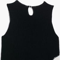Vestido Corto de Punto sin Mangas con Cuello Redondo Moda de Verano para Mujeres - details 5