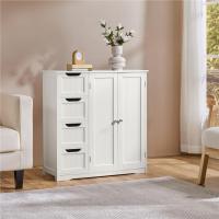 Armario de Baño de Suelo Mueble Auxiliar Comodo con 4 Cajones Estante Ajustable 81x30x83 cm Blanco - details 8