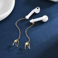 2 unids/par decoración de oreja auriculares cadenas antipérdida Clip de oreja perla cadenas para auriculares pentagrama joyería auriculares Clip de cadena - details 3