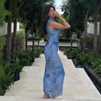 Primavera y otoño nueva ropa de mujer top de tubo posicionamiento estampado ajustado y vestido casual delgado - details 2