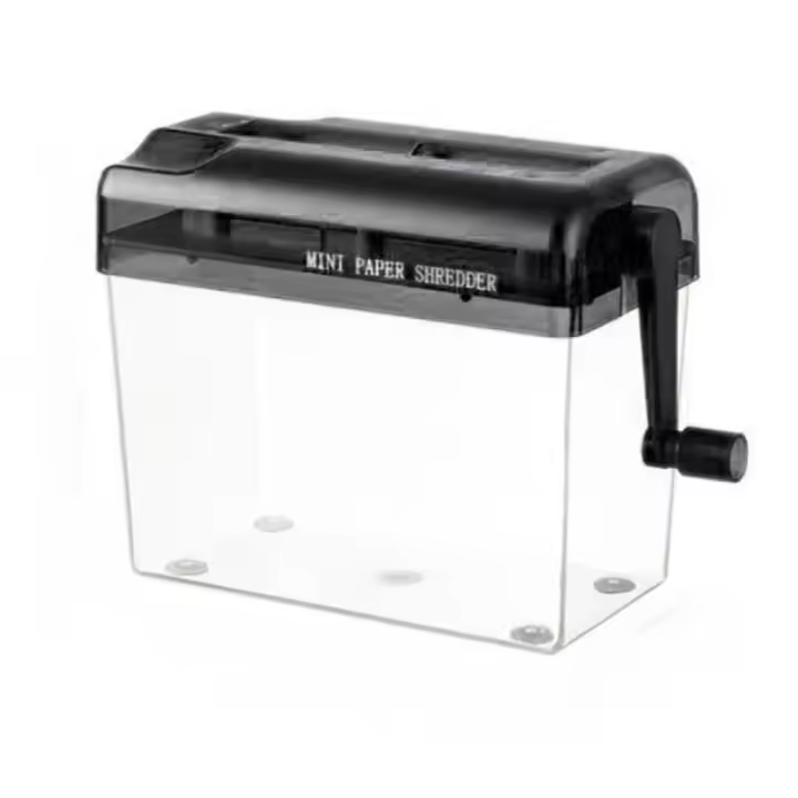 Picadora de Papel Portátil Herramienta de Corte de Documentos A4 Mini Acopladora Manivela para Recibos, Facturas, Retratos del Hogar y Oficina - 1