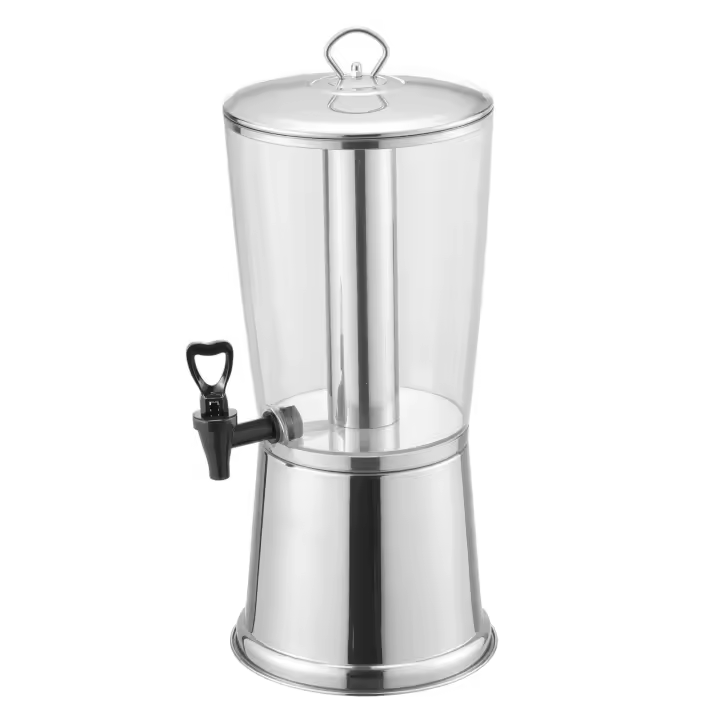 Dispensador de Bebidas SucceBuy de 8L con Grifo, Dispensador de Bebidas de Acero Inoxidable y Plástico con Compartimento para Hielo, Ideal para Servir Té Helado, Limonada, Jugo y Agua en Fiestas, Restaurantes y Hoteles - 1