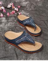 Women Open Toe Boho Casual Sandals Hollow Out Flip Flops Summer Wedge Sneakers Women's Footwear - details 16