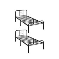 Cama de Metal Moderna con somier, Cama Doble/Individual, Marco de Cama con cabecero, Cama de Invitados, Cama Juvenil, para Dormitorio, habitación de Invitados, 90 x 190 cm/Blanco - details 11