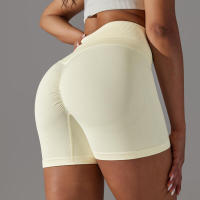 Pantalones cortos de yoga para mujer, pantalones cortos Fiess para correr, ciclismo, transpirables, cintura alta, entrenamiento, gimnasio, verano - details 37