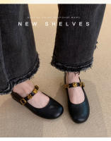 Francés de suela plana solo zapatos de las mujeres 2025 nuevos modelos con faldas, versátiles zapatos pequeños de cuero, zapatos Mary Jane de mujer, zapatos de noche. - details 1
