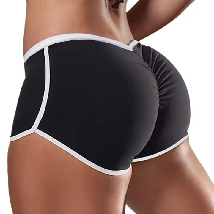 Pantalones cortos deportivos ajustados de verano para mujer, pantalones cortos informales para Yoga, pantalones cortos elásticos de cintura baja para gimnasio, pantalones cortos - 1