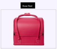 Caja de cosméticos de cuero PU para mujer, bolso impermeable de gran capacidad para maquillaje de tatuaje de viaje, nuevo - details 13