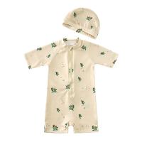Chic Traje de Baño de Una Pieza Floral sin Espalda para Niñas Bikini de Bebé a Prueba de Sol con Sombrero Perfecto para Vacaciones en la Playa - details 38