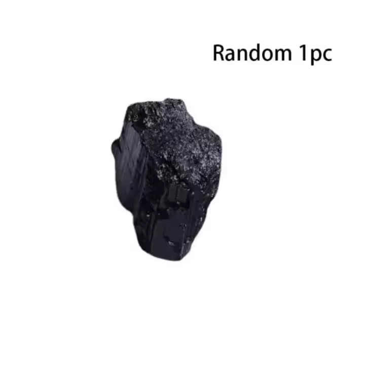 Artesanías de turmalina negra Natural, piedra de aromaterapia negra, Piedra en bruto, muestras de enseñanza - 1
