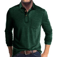 Camiseta Polo Básica de Manga Larga con Solapa para Hombre - details 25