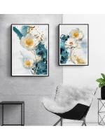 RUOPOTY Pintura al óleo de 40x50cm con diseño de flores personalizadas y numeradas para arte DIY, regalo personalizado, material de lona estilo moderno - details 1