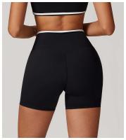 Yoga mujeres Fiess correr ciclismo transpirable deportes Leggings cruzado cintura alta verano entrenamiento gimnasio pantalones cortos - details 15