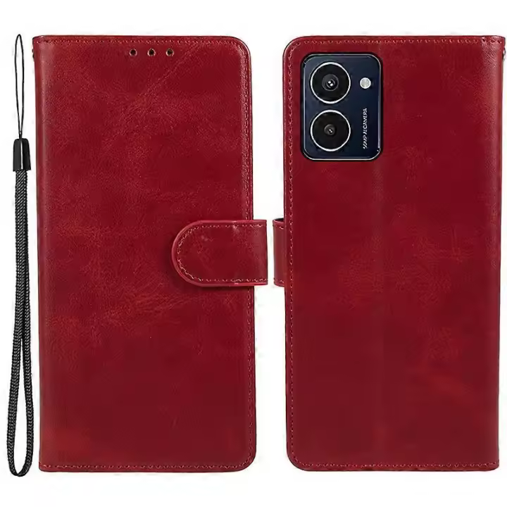 Para HMD Pulse Pro con funda de teléfono con tapa de cuero con textura de piel de becerro para negocios - 1