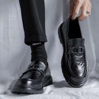 Zapatos de cuero antideslizantes y transpirables del estilo de los hombres del pie de la cala, zapatos casuales de suela gruesa para los hombres - details 2
