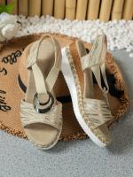 Sandalias de cuña informales para mujer, zapatos de punta abierta, estilo bohemio, de verano - details 28