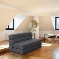 70 x 190 cm Sillón Cama Plegable, Sofá Cama Plegable con Espuma de Memoria y Almohada, Colchón de Suelo para Yoga, Oficina, Salón, Futon Sofá Cama Portada Lavable Unos, Gris Claro - details 72