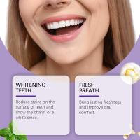 El polvo de dientes morado limpia suavemente los dientes, frescura duradera, refresca el aliento y proporciona el cuidado diario de la boca. - details 8