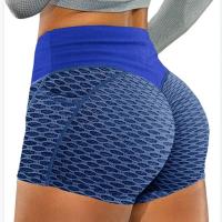 Pantalones cortos de yoga de panal de cintura alta para mujer, ropa deportiva transpirable para entrenamiento, glúteos elásticos, mallas deportivas de impacto para gimnasio con bolsillo - details 2