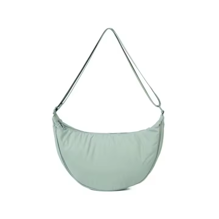 Luna creciente Elegante bandolera verde lago Bolso de un solo hombro bellamente diseñado con correas ajustables Mochila de lujo de alta gama - 1