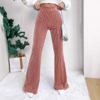 Pantalones acampanados lisos de pana de cintura alta para mujer, moda coreana, nuevos clásicos, Otoño Invierno - details 15