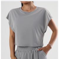 Camiseta de Yoga de Verano Top Casual con Secado Rápido Ropa Suelta y Transpirable de Manga Corta para Mujer Ideal para Correr al Aire Libre - details 10