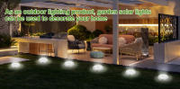 8pcs Luces Solar Subterráneas 8LED para Jardín al Aire Libre Iluminación de Camino, Deck, Paisaje - details 3