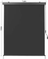 Toldo Vertical retráctil para balcón, pantalla de privacidad con manivela Manual, resistente al viento y a los rayos UV - details 13