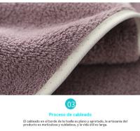 Juego de Toallas de baño de 30x60CM, suaves y absorbentes , vellón coral, para Deportes, Yoga, SPA, Fitness - details 6