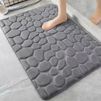 Alfombrilla de baño de guijarro simple europeo y americano, alfombrilla absorbente para pies, alfombrilla antideslizante para inodoro - details 0