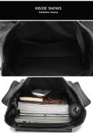 Mochila de Cuero PU para hombres, Mochila Unisex Impermeable para Ordenador Portátil, Regalo para hombres, Para los estudios, viajes o trabajo - details 15