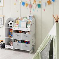 Estantería de Juguetes Almacenamiento con 4 Cajones Extraíbles Organizador de Libros y Juguetes para Niños Blanco 92.2 x 100.2 x 30 - details 1