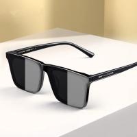 Gafas de sol polarizadas cuadradas para hombre 2024, decoloración, conducción, gafas de sol polarizadas, tonos negros de alta calidad - details 2