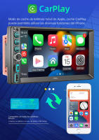 Radio Coche 7" Pantalla Táctil｜Bluetooth/Android Auto/USB/AUX｜FM HD + Manos Libres｜Instalación Plug&Play - details 1