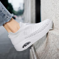Zapatillas de Mujer con Cojín de Aire Gris Zapatos de Correr Ligeros de Malla Transpirable Antideslizantes de Clavos de Textura para Primavera/Verano - details 21