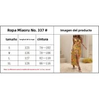 2025 Nuevos vestidos de mujer, estampados, sin espalda, con lazo, falda con abertura - details 0