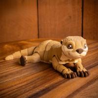 Lindo modelo de nutria PLA, juguete de Color sólido, figura de acción de nutria impresa en 3D, figura de Animal articulada múltiple móvil de escritorio - details 2