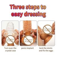 Empaque privado Extensor sexy reutilizable Condón retardante de la eyaculación Funda para pene Dildo masculino Juguetes sexuales para hombres Adultos 18+ Artículos eróticos - details 23