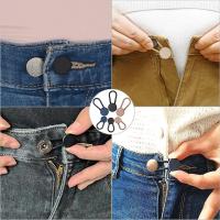 Extensores de botones para pantalones vaqueros, 6 tamaños, extensor de cintura de botón, cintura elástica ajustable Flexible para mujeres y hombres - details 4