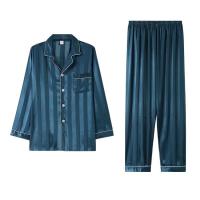 Pijama de Diseñador para Hombres Conjunto de Dormir de Seda de Hielo Delgado - details 0