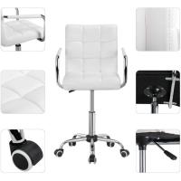 Oficina con Ruedas Giratorias Silla de Ordenador Ajustable en Altura con Asiento Acolchado Giratorio - details 3