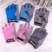 Guantes antideslizantes de medio dedo para niños, protectores de Palma gruesos, cuero de imitación, resistentes a las roturas, ciclismo, Escalada, Deportes, 1 par - details 9