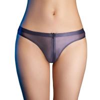 Ropa interior sexy para mujer, brillante y aceitosa con cremallera, ropa interior transparente sin costuras - details 24