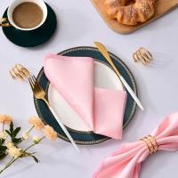Servilleta de satén de 30cm x 30cm, decoración de mesa para servir, toalla de cena para fiesta de boda, hogar, Hotel, decoración navideña, servilletas de mesa, color verde, 6 uds. - details 7
